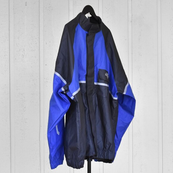 Nelson-Rigg AX-1 Motorcycle Rain Jacket Vented Blue/Black Size 3XL - Picture 6 of 9